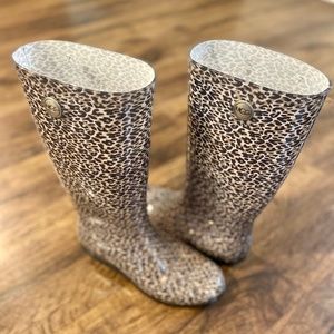 UGG leopard print rain boots